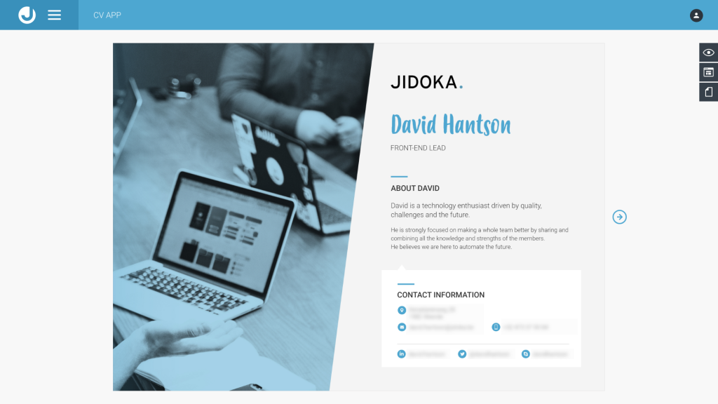 Redesigning a custom CV application